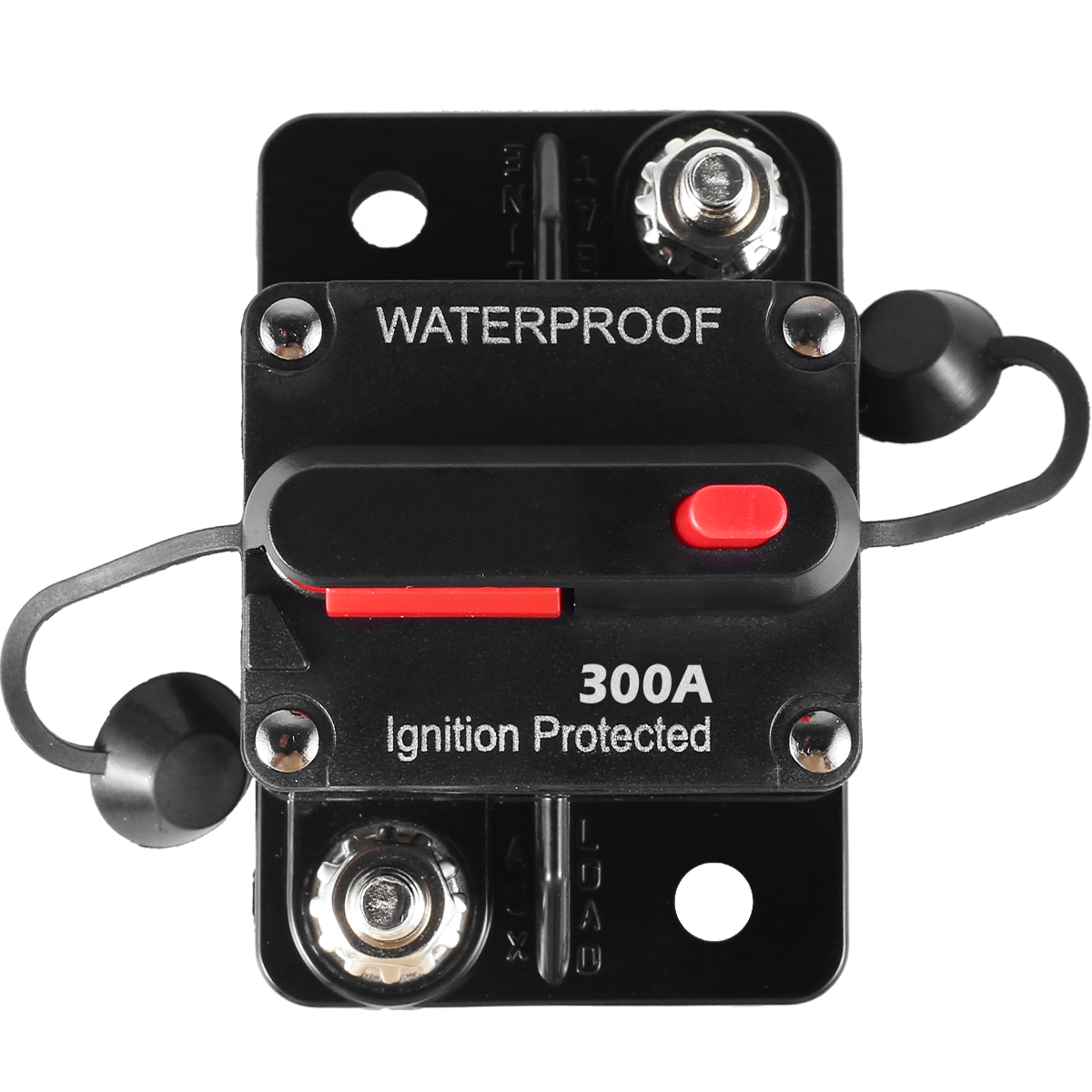  30A - 300A Car Audio Inline Circuit Breaker Fuse Holder Waterproof