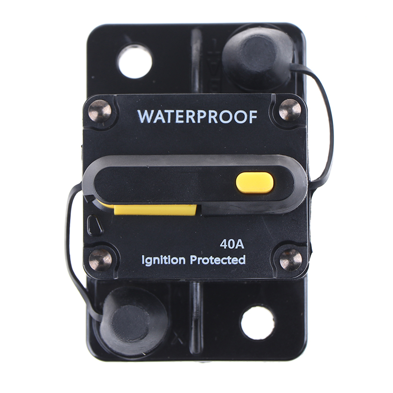  30A - 300A Car Audio Inline Circuit Breaker Fuse Holder Waterproof (Yellow)